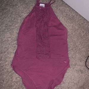 Burgundy Halter BodySuit